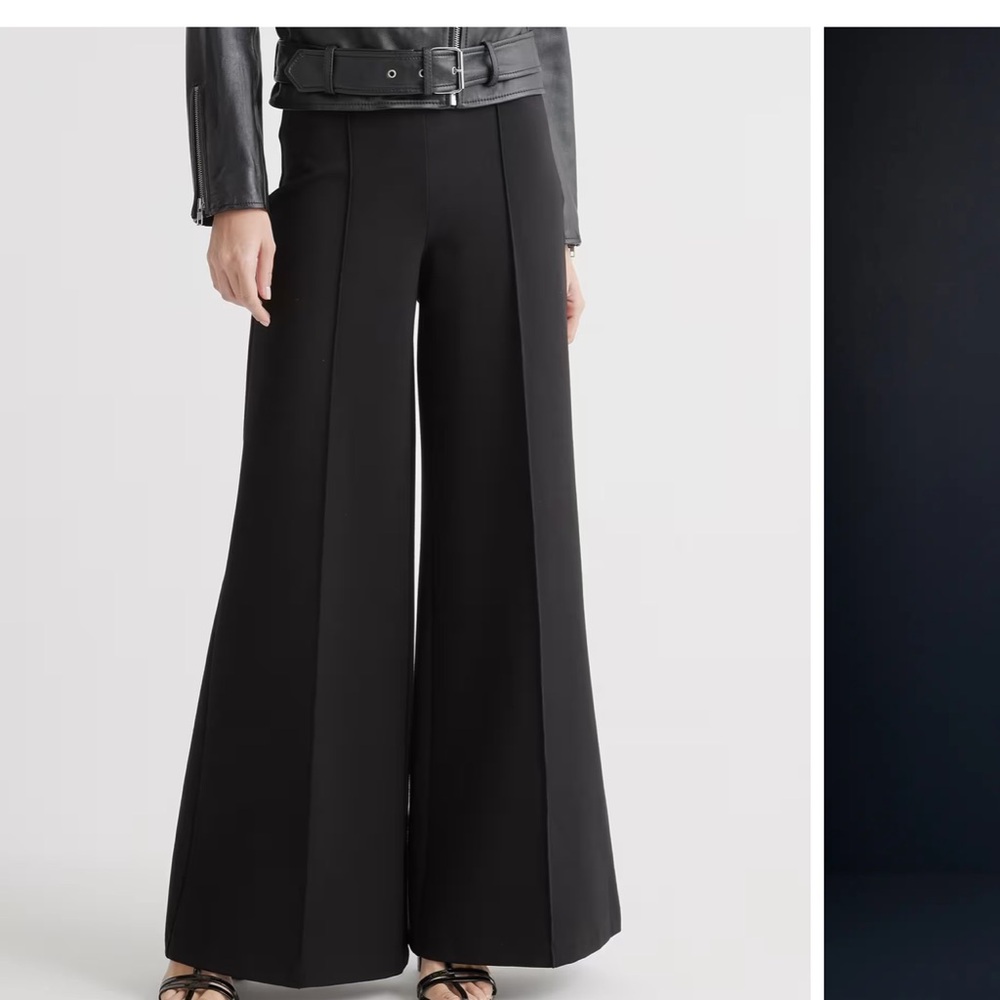 Quince Ultra-Stretch Ponte Super Wide Leg Pants